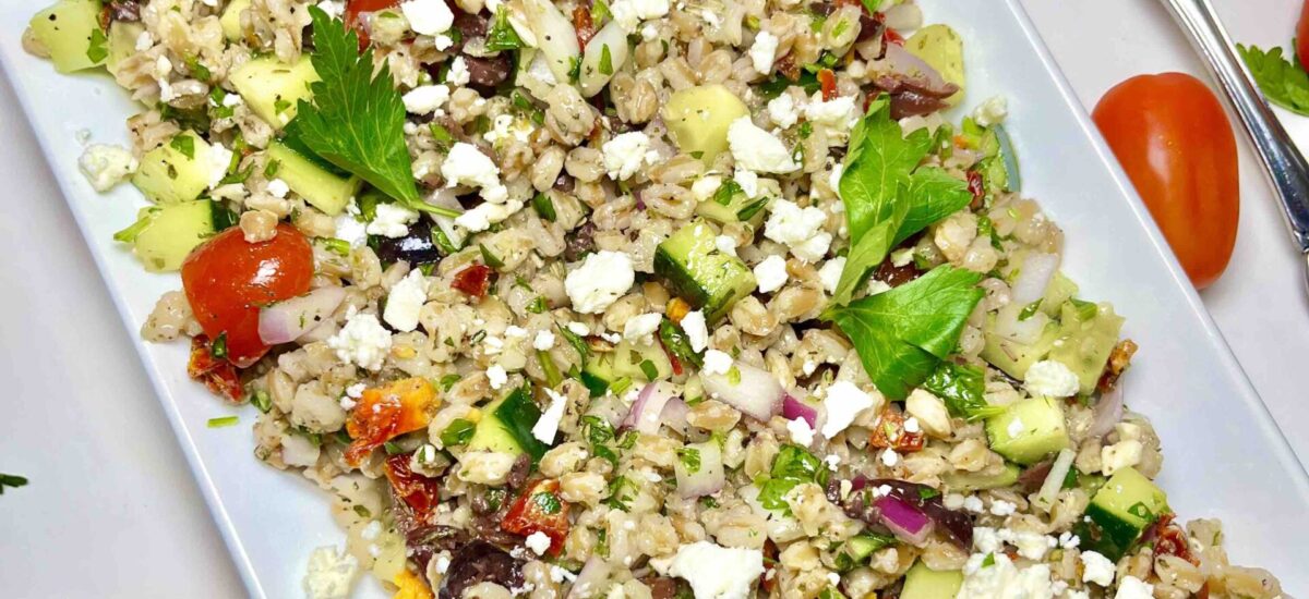 Farro Salad with Feta Crumbles