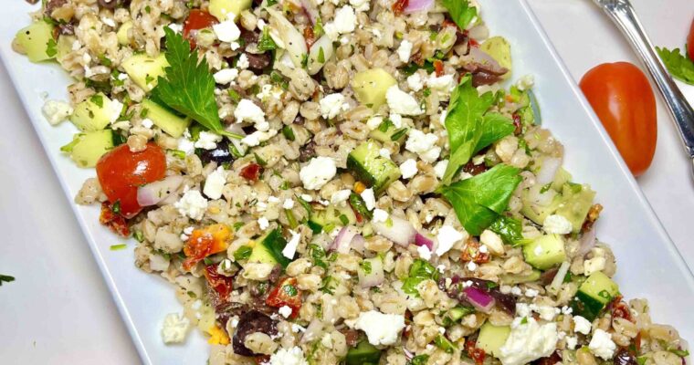 Farro Salad with Feta Crumbles