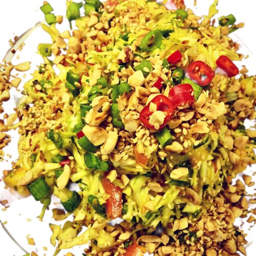 burmese salad on a plate