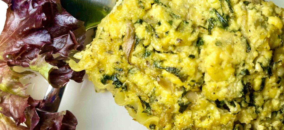 Vegan Creamy Spinach Mushroom Lasagna