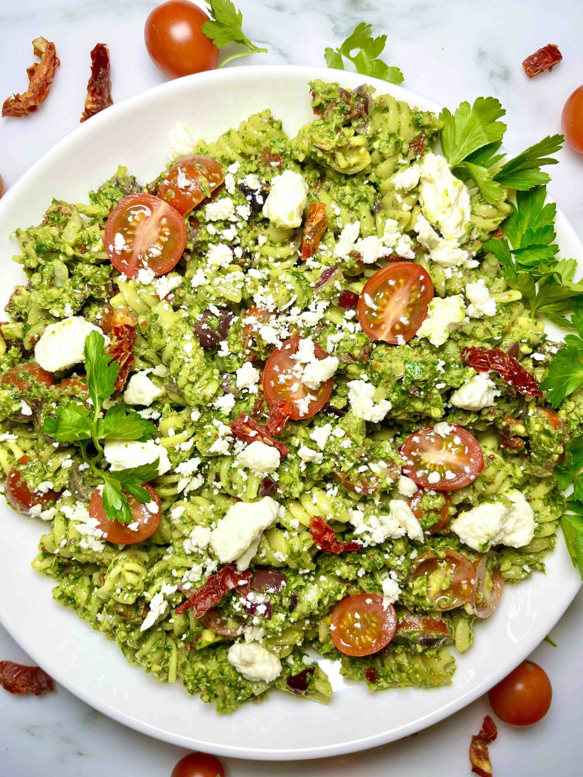 Parsley Pesto Pasta Salad